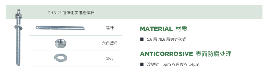 冷鍍鋅化學錨栓